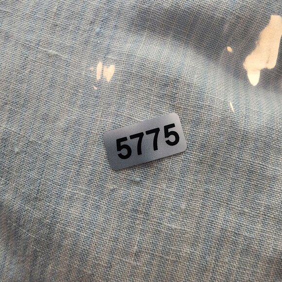 Men's Gap Shirt 100% Linen Light Blue & White Stripes Button-Up Long Sleeve M - Picture 12 of 12